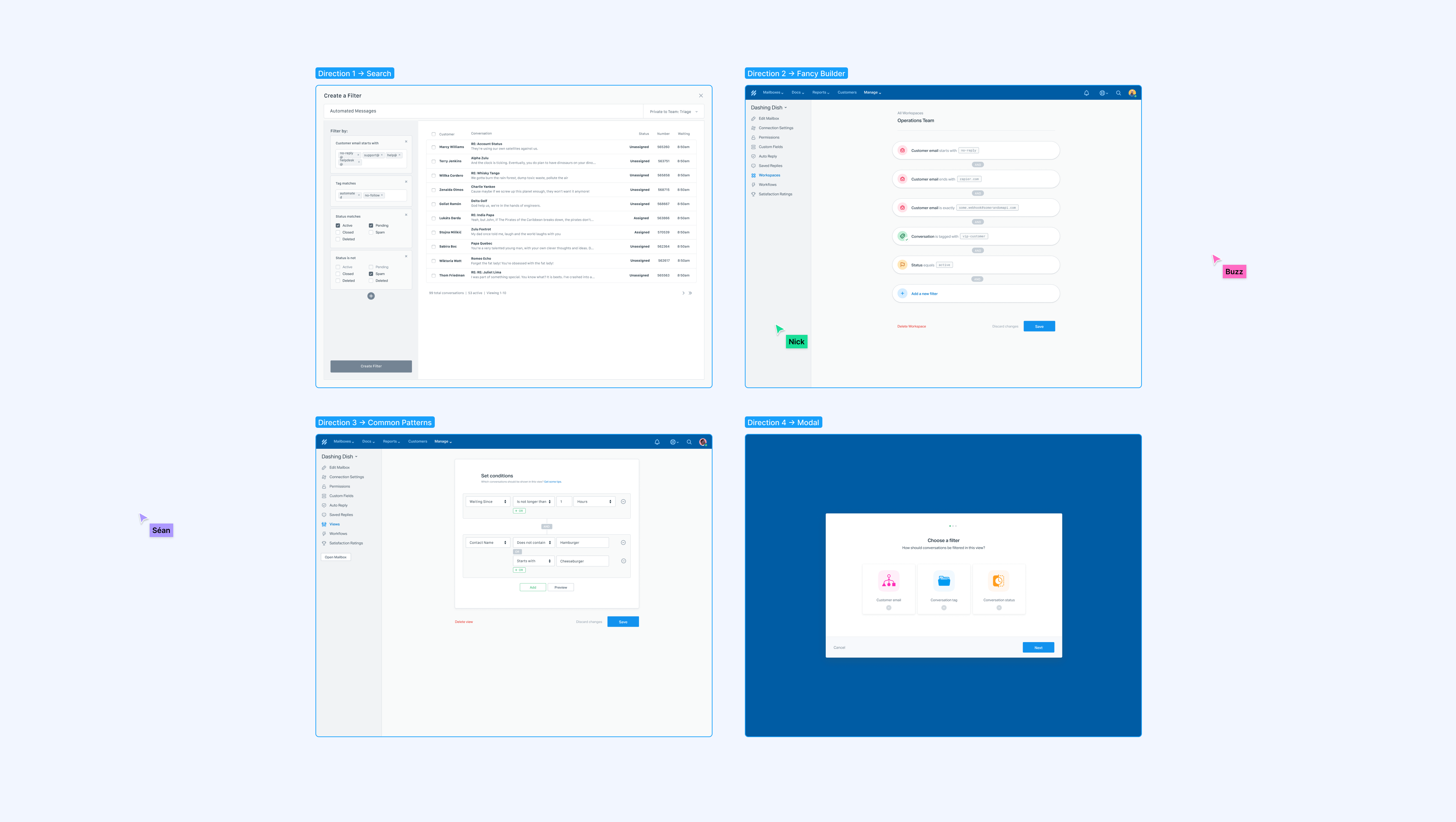 Some creative directions